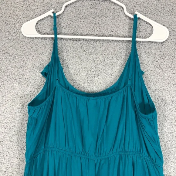Old Navy Turquoise Sleeveless Dress Size XL Ruffle Details Flowy Lightweight - Picture 8 of 13